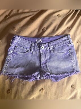 Bullhead vintage frayed purple shorts